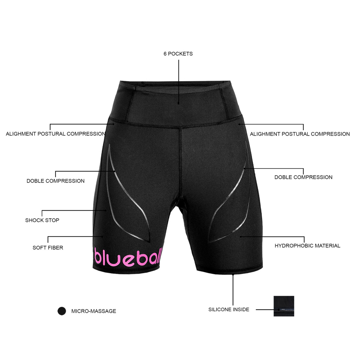 RUNNING SHORT PANTS WITH POCKET LADY