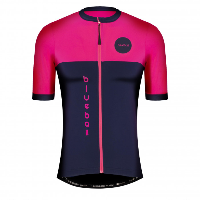Men Pink and Blue Cycling T-shirt