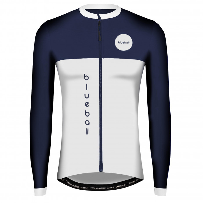Men Blue and White Long sleeves jersey