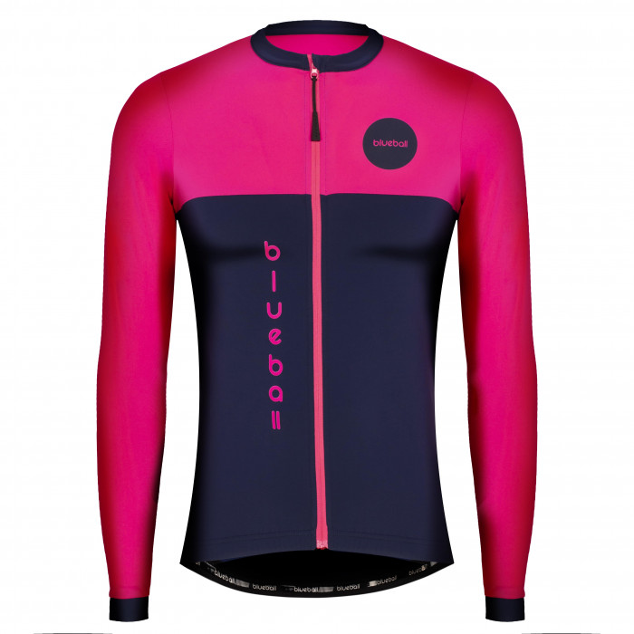 Men Pink and Blue Long sleeves jersey