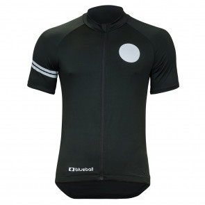 cycling compression jersey short sleeve black front