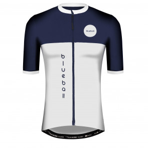 Men Blue and White Cycling T-shirt