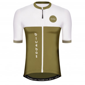 Men Khaki and White Cycling T-shirt