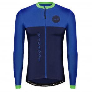 Men Navy-Blue-Green Long sleeves jersey