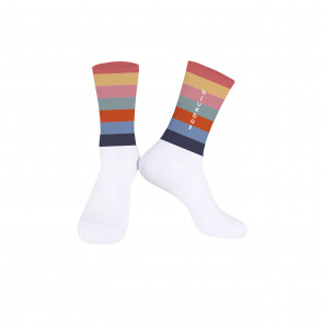 White with multicolor Knitting socks