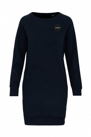 Dark blue plush organic cotton dress