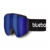 black frame with blue revo lens with black edge